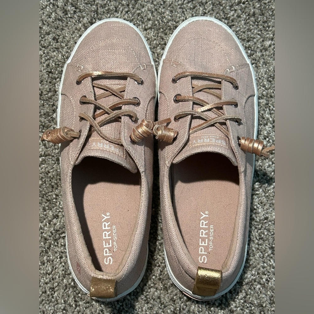 Sperry Women's Sneakers Sparkly Pink Top Slider Size 8
